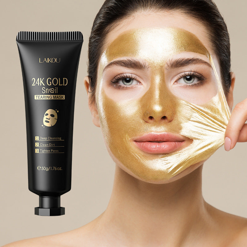 GlowGold Snail Mask for Smooth, Radiant Hydrated Skin