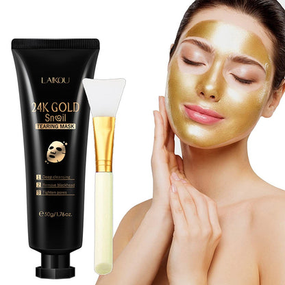 GlowGold Snail Mask for Smooth, Radiant Hydrated Skin