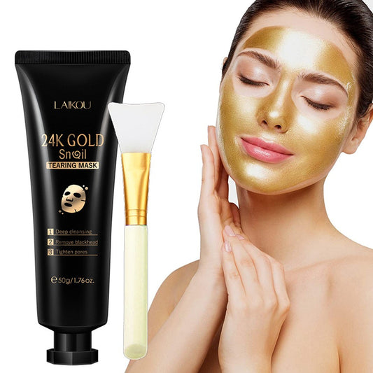 GlowGold Snail Mask for Smooth, Radiant Hydrated Skin