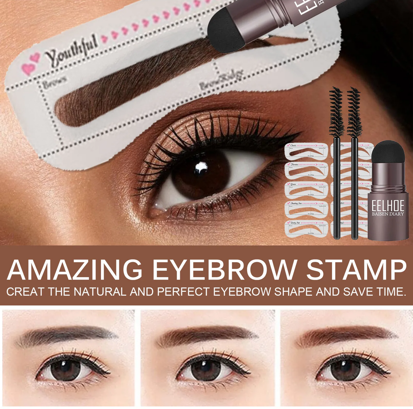 FlawlessBrow Eyebrow Stencil & Powder Set