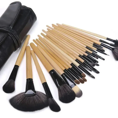 Complete 24-Piece Makeup Brush Kit for Effortless Beauty