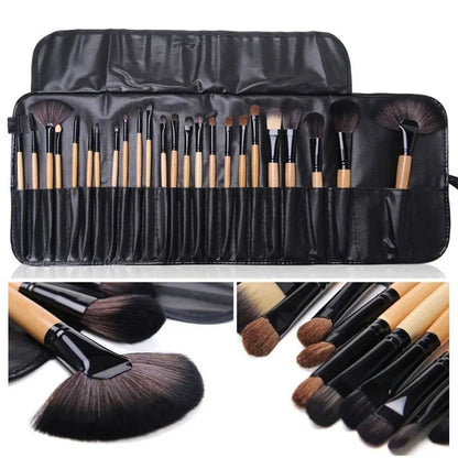 Complete 24-Piece Makeup Brush Kit for Effortless Beauty