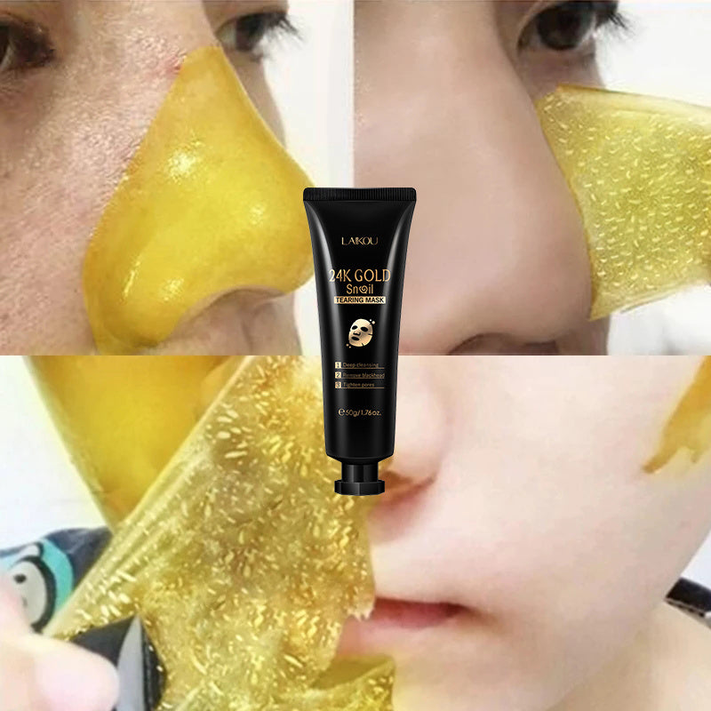 GlowGold Snail Mask for Smooth, Radiant Hydrated Skin